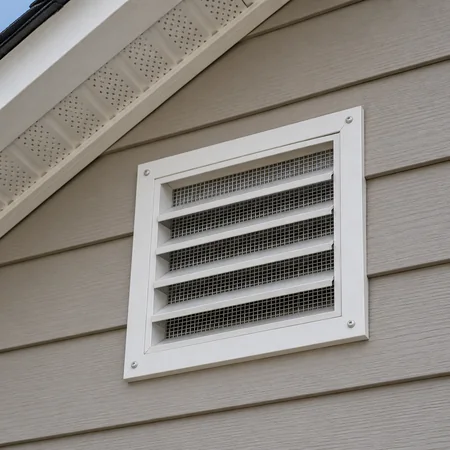 Close-up photograph of vents on a house
